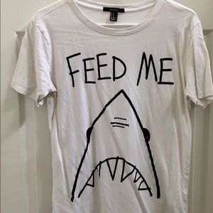 Feed Me shark tshirt